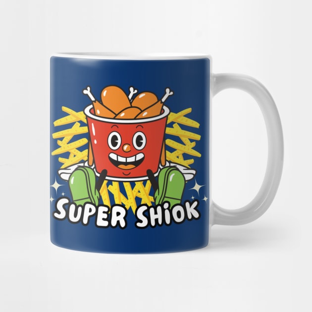 Super Shiok Cute Fried Chickens And French Fries  Funny Singlish Mug by Owl Canvas